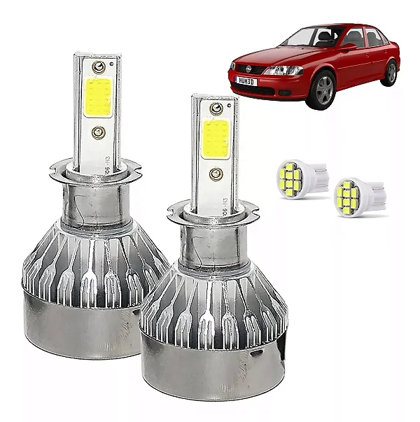 Kit Super Led Vectra 2000 a 2005 Farol Milha H3 20000 Lumens