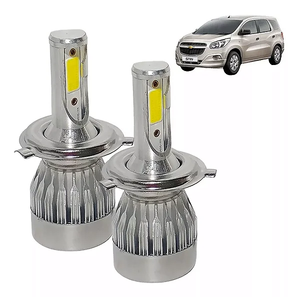 Kit Super Led Spin Farol Alto e Baixo H4 20000 Lumens