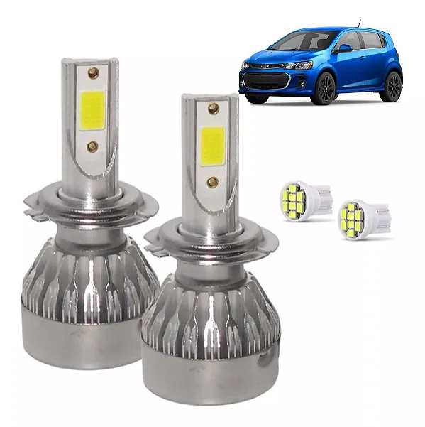 Kit Super Led Sonic Farol Baixo H7 20000 Lumens