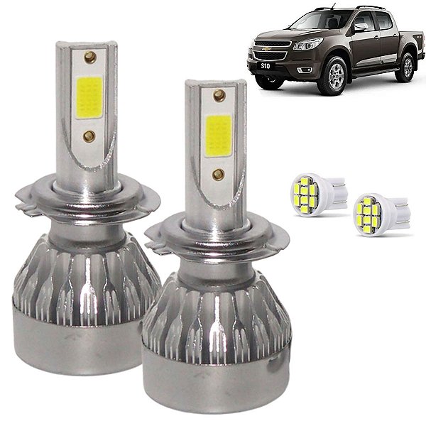 Kit Super Led S10 2012 2013 2014 Farol Baixo H7 20000 Lumens
