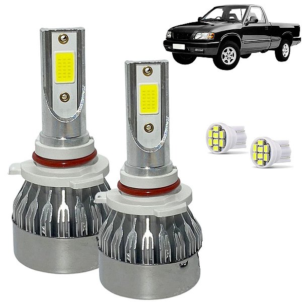 Kit Super Led S10 1995 1996 1997 1998 Farol Baixo HB4 20000 Lumens