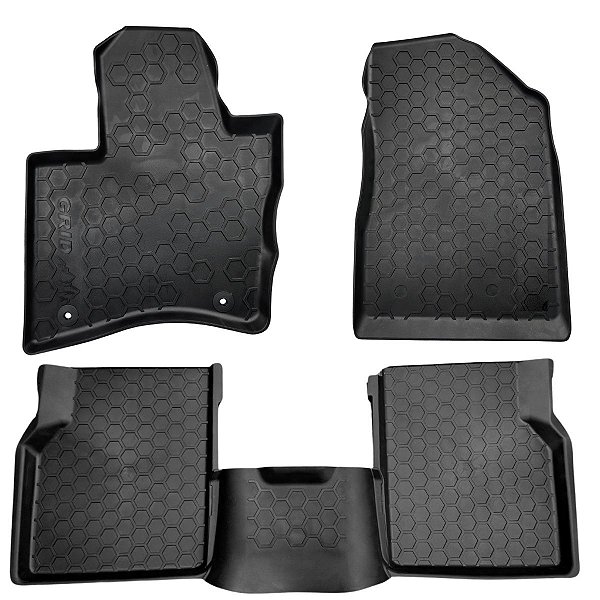 Tapete Bandeja Borracha Borda Alta Fiat Toro 2016 a 2025