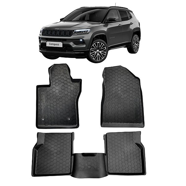 Tapete Bandeja Borracha Borda Alta Jeep Compass 2016 a 2024