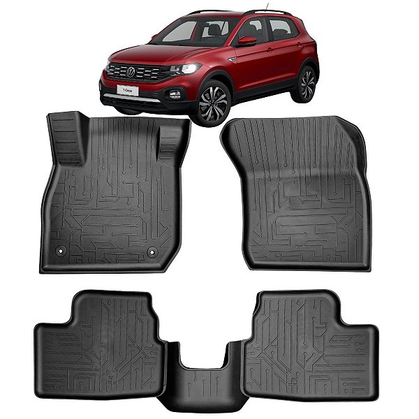 Tapete Bandeja Borracha Borda alta TCross 2019 a 2025