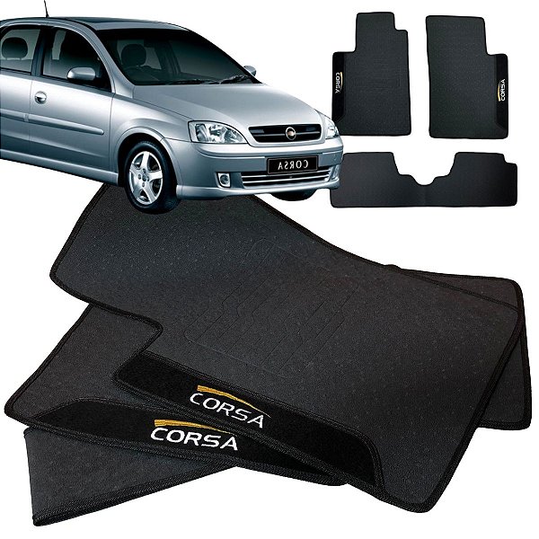 Tapete pra Carro Borracha Corsa 2002 a 2012 3 Peças