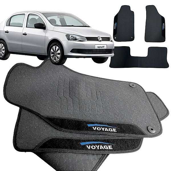 Tapete pra Carro Borracha Voyage G5 G6 2012 a 2023 3 Peças