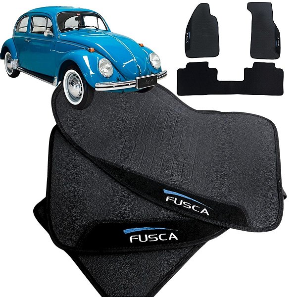 Tapete pra Carro Borracha Fusca 1956 a 1996 3 Peças