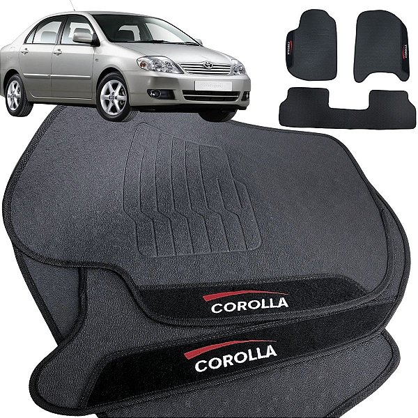 Tapete pra Carro Borracha Corolla 2003 a 2007 3 Peças