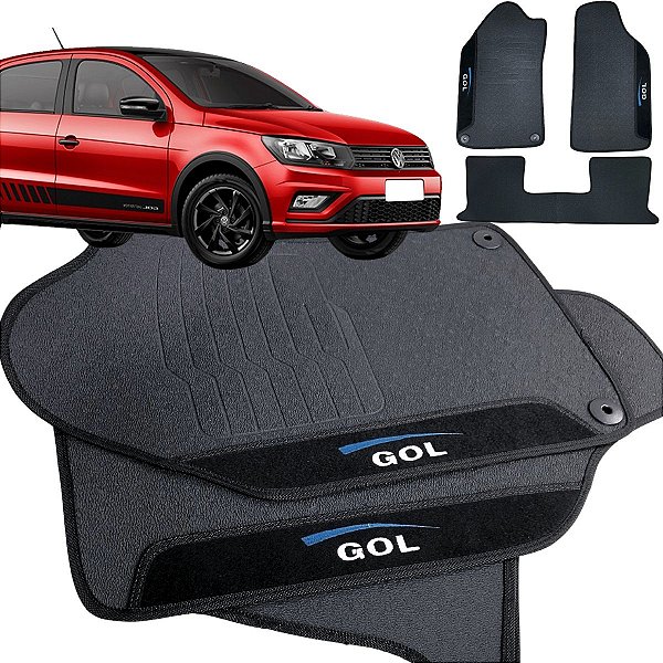 Tapete pra Carro Borracha Gol G6 G7 2012 a 2023 3 Peças