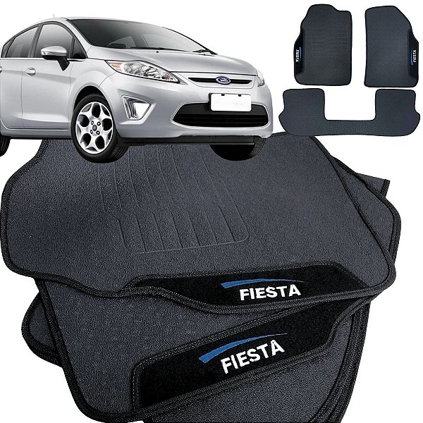 Tapete pra Carro Borracha Ford Fiesta 2001 a 2014 3 Peças