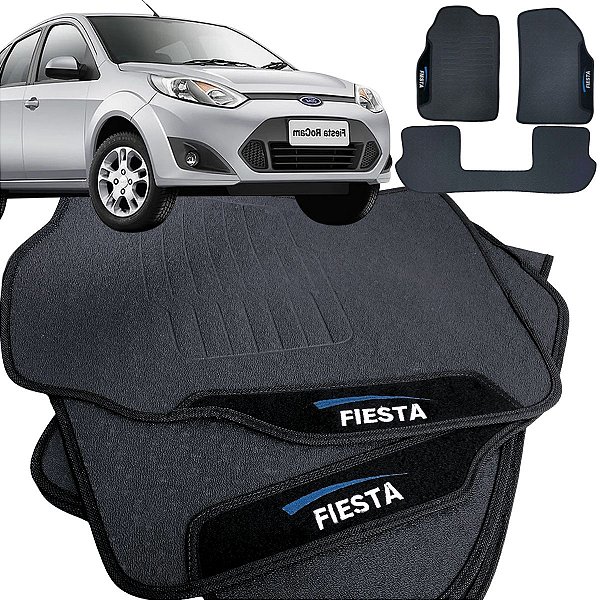 Tapete pra Carro Borracha Ford Fiesta 2001 a 2014 3 Peças