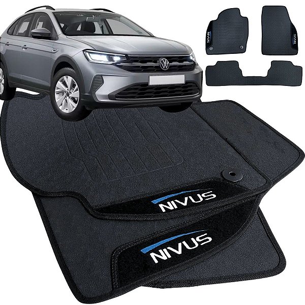 Tapete pra Carro Borracha Nivus 2020 a 2025 3 Peças