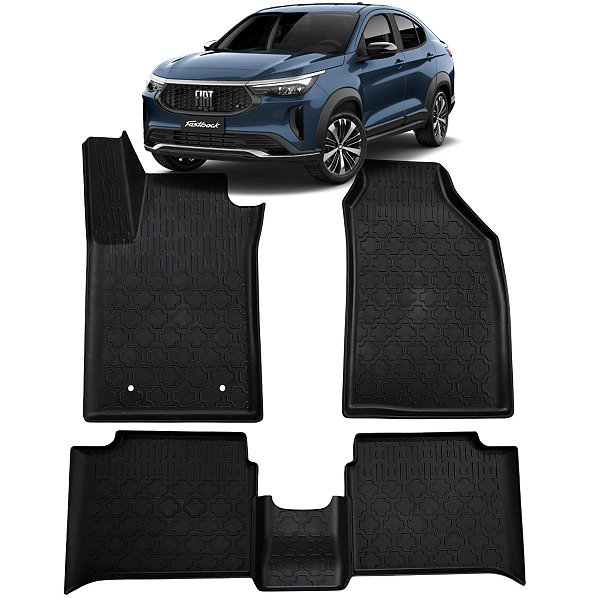 Tapete Bandeja Borracha Borda Alta Fastback 2022 a 2025
