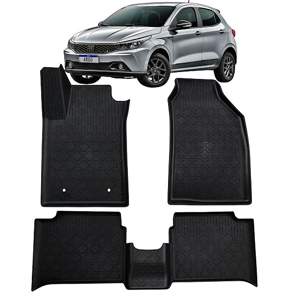 Tapete Bandeja Borracha Borda Alta Fiat Argo 2017 a 2025
