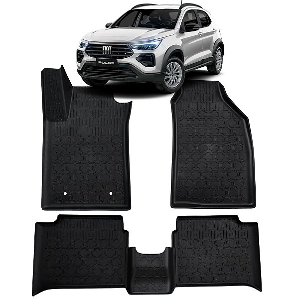 Tapete Bandeja Borracha Borda Alta Fiat Pulse 2021 a 2025