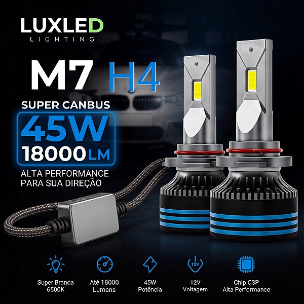 Kit Par Lâmpada Ultra Super LED Punto Creta 1.6 2017 2018 2019 2020 2021 Alta Potência 45W 18000 Lumens Canbus H4