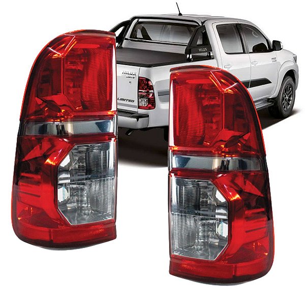 Par Lanterna Traseira Hilux 2012 2013 2014 2015 Fumê