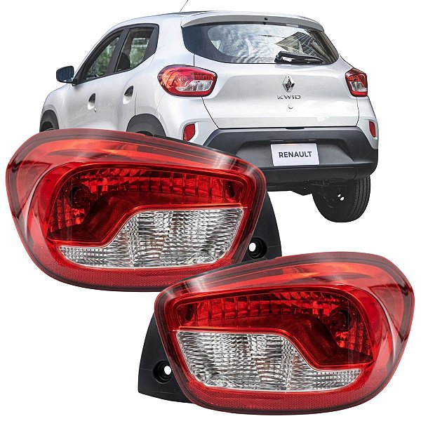 Par Lanterna Traseira Kwid 2017 2018 2019 2020 2021 2022 2023 2024 2025 Bicolor