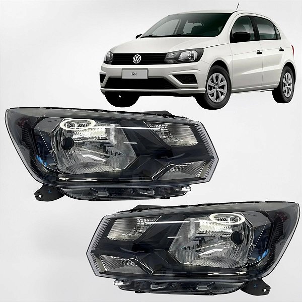 Par Farol Gol G8 2018 2019 2020 2021 2022 2023 Foco Simples Mascara Negra