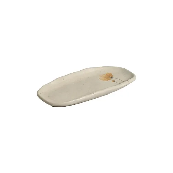 Travessas Oval Rasa Mini Orgânico Campestre 16,5x8cm