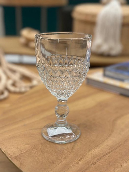 Taça Cristal Água Coração 330ml