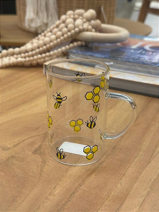 Caneca Vidro Bee 280ml