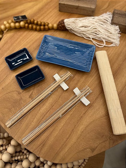 Conjunto 9 peças Sushi Yuki Bambu