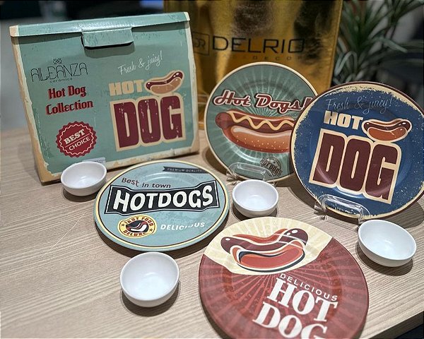 Kit Presente 8 Peças Hot Dog