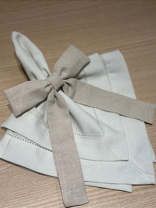 Guardanapo Linho Misto Ponto Ajour 45x45 Branco