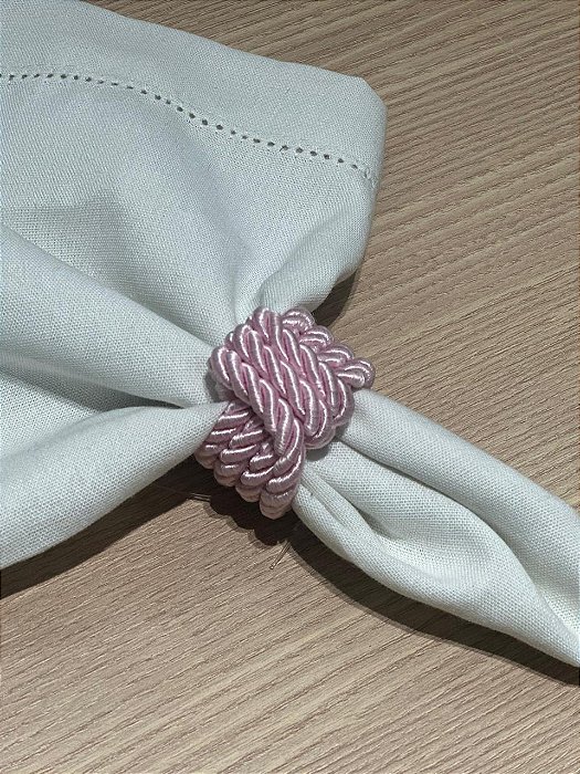 Porta Guardanapo Corda Rosa Bebê