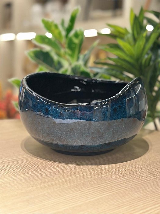 Cachepot M Fluida Azul Royal Reativo