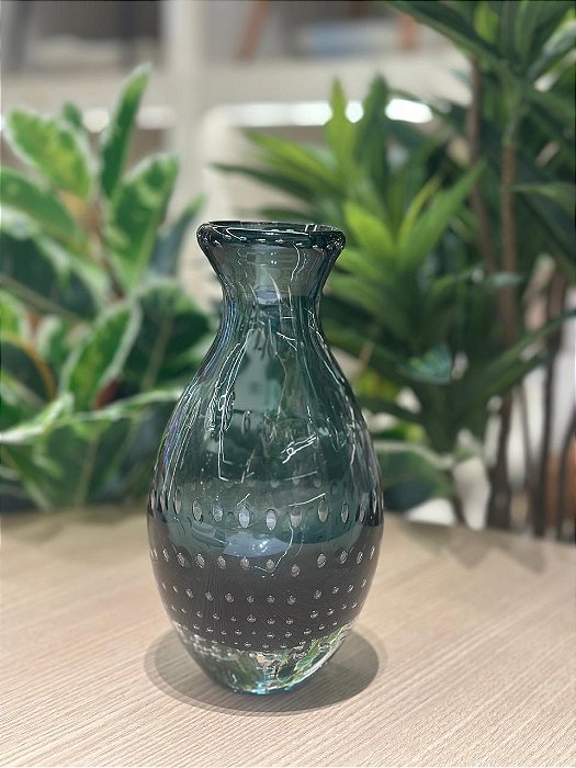Vaso Vidro Italy Azul 10x20