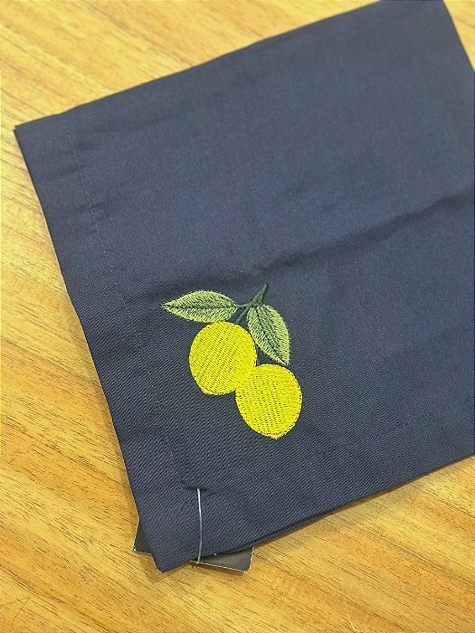 Guardanapo Bordado Limão Azul
