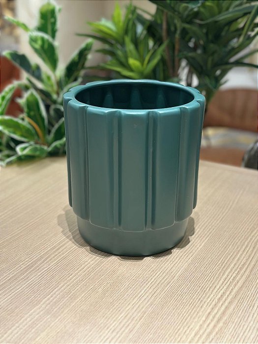 Cachepot G Largo Blades Verde Musgo Matte