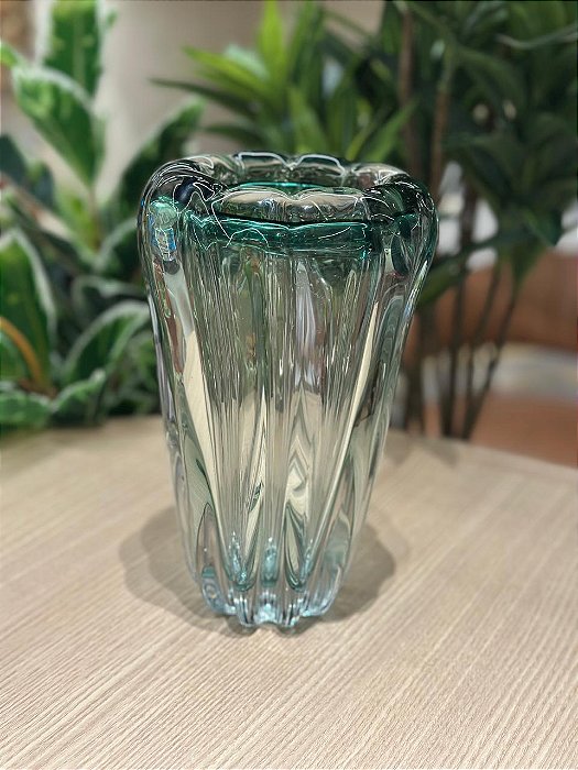 Vaso Vidro Tipo Murano Verde