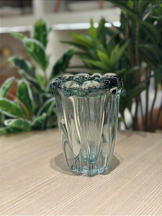 Vaso Vidro Tipo Murano Verde