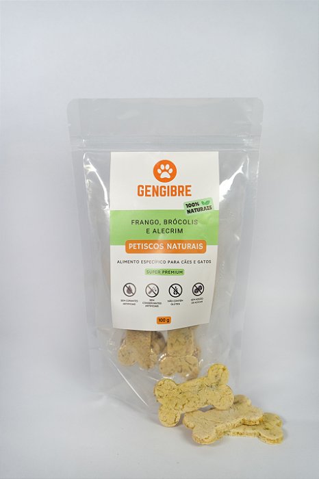 Biscoito Frango, Brócolis e Alecrim