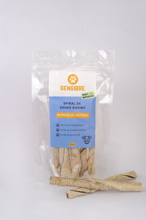 Spiral de Couro Bovino