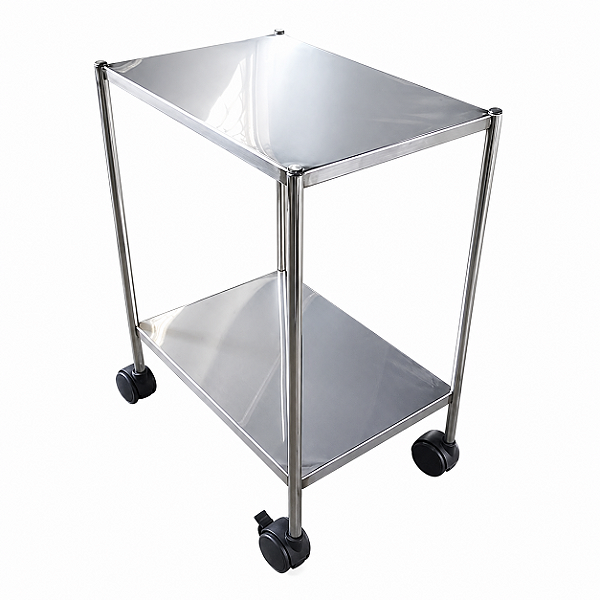 Mesa Auxiliar Hospitalar com Rodízio em Inox