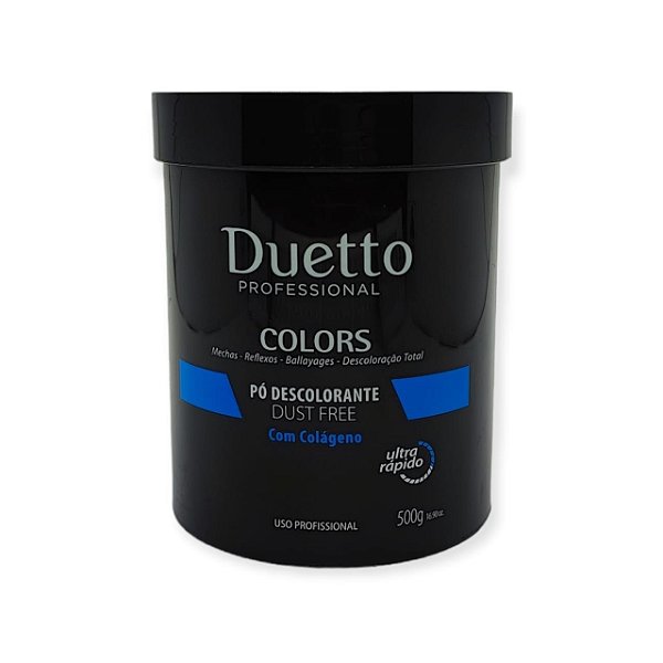 PÓ DESCOLORANTE DUETTO DUST FREE AZUL C/ COLÁGENO 500G