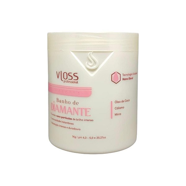 MÁSCARA DE HIDRATAÇÃO VLOSS BANHO DE DIAMANTE 1K