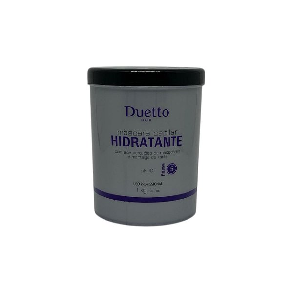 MÁSCARA DE HIDRATAÇÃO DUETTO QUERATINA + ALOE VERA 1K