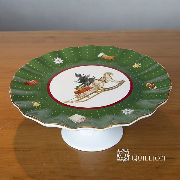 PORTA TORTA  CHRISTMAS GIFTS - NA COR VERDE