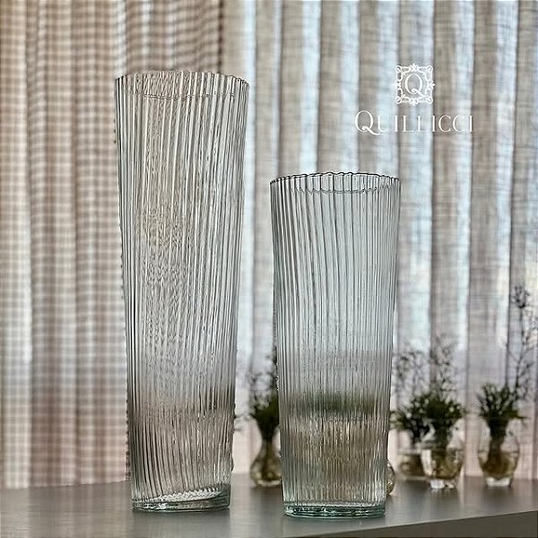 VASO DE VIDRO RIGADO