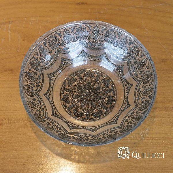 BOWL DE VIDRO INCOLOR  ROCOCO