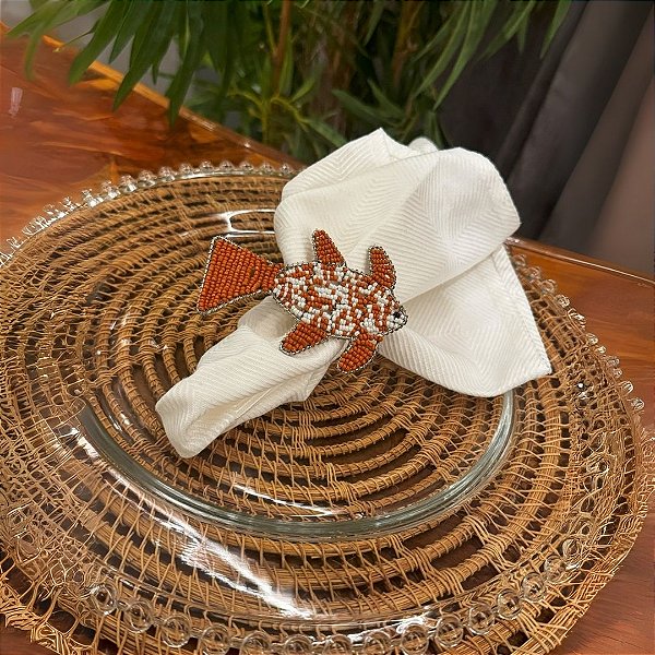 Porta Guardanapos de Metal Formato Peixe