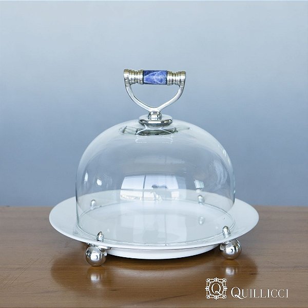 QUEIJEIRA COM TAMPA DE VIDRO SODALITA