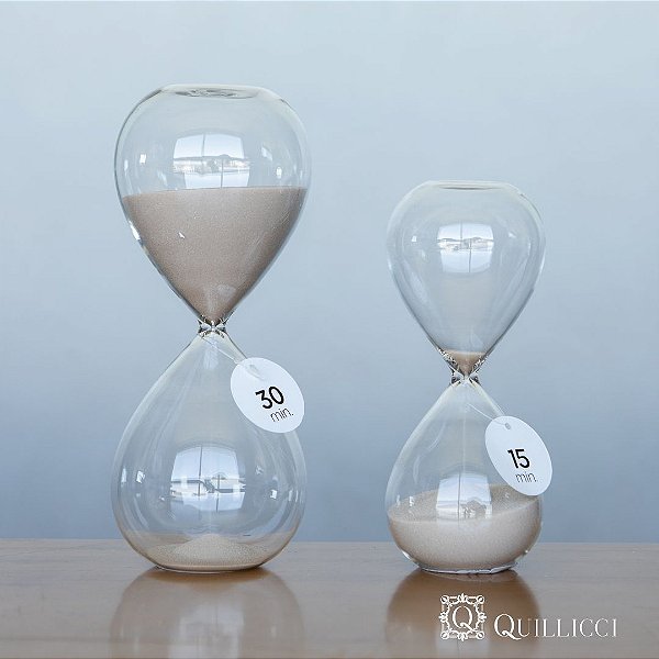 AMPULHETA DE VIDRO 30 MINUTOS