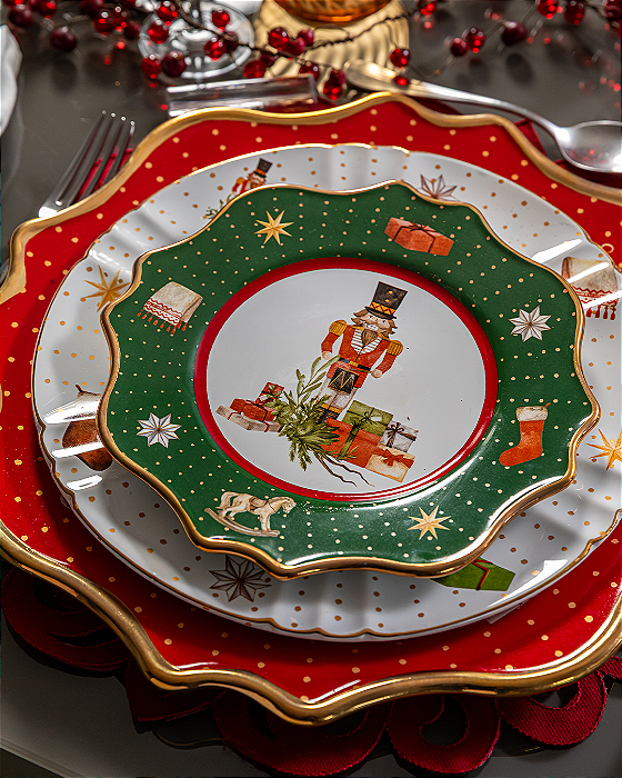 Prato Sobremesa Christmas Gifts 1Verde