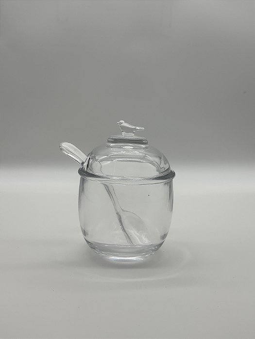 Açucareiro Bird com Tampa e Colher 150ml | Cristal Ecológico